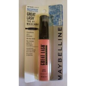 Maybelline Great Lash Mascara Soft Black Waterproof NWT
